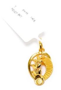 22kt gold paper casting pro max pendant