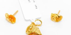 9KT New Design Gold Paper Casting Pro Max Pendant Set Plain