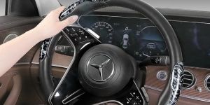 ABS Broken Carbon Texture Steering Wheel Grip Cover