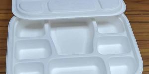 8 Compartment Sugarcane Bagasse Biodegradable Disposable Meal Tray