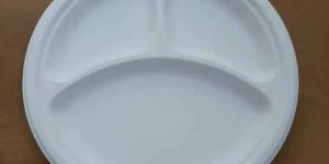 9 Inch Round 3CP Sugarcane Bagasse Biodegradable Disposable Plate