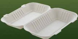 9x6 Inch Sugarcane Bagasse Biodegradable Disposable Clamshell Box