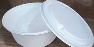 White Sugarcane Bagasse Biodegradable Disposable Food Container