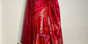 Red Assam Silk Saree