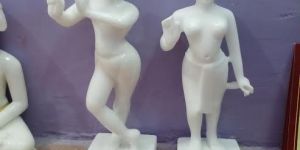 White Marble Radha Krishna Statues