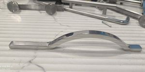 Silver Flat SS 204 Cabinet Door Handle