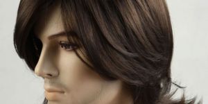 Mens Brown Hair Wig
