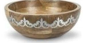 Round 10 Inch Mango Wood Salad Bowl