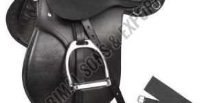 Royal Classic Black Leather Horse Saddle