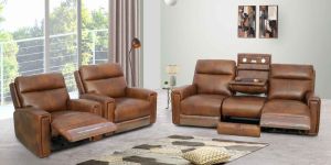 Recliner Leather Sofa Set