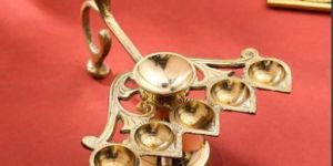 Pooja Antique Brass Panch Aarti Diya