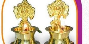 Pure Brass Shanku Chakra Diya