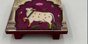 Wooden Pichwai Kolam Manai Wall Hanging