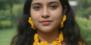 Handmade Crochet Haldi Jewellery Set