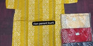 Ladies Rayon Printed Straight Casual Kurti