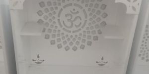 designer white wooden temple