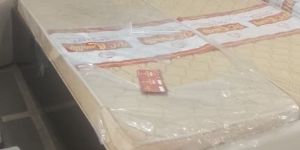 Double Wooden Bed with Cane Design