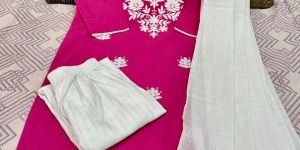 Pink Cotton Kurta Sets