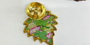 Brass Leaf Diya
