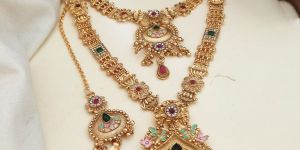 traditional vaidehi ranjana temple heritage jewellery set