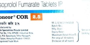 Concor Cor 2.5mg Bisoprolol Fumarate Tablets IP