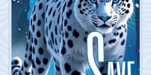 Save the Snow Leopard 172 Pages School Notebook