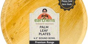 4.5 Inch Round Areca Palm Sheath Bowl