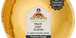 4 Inch Deep Round Areca Palm Sheath Bowl