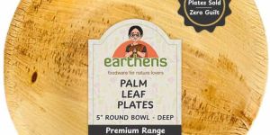 5 Inch Deep Round Areca Palm Sheath Bowl