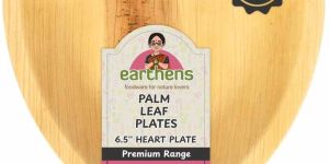 6.5 Inch Heart Areca Palm Sheath Plate