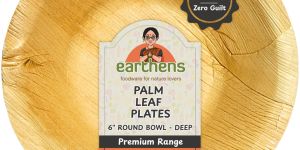 6 Inch Deep Round Areca Palm Sheath Bowl