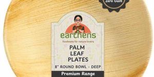 8 Inch Deep Round Areca Palm Sheath Bowl