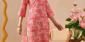 Ladies Printed Rayon Shorts Kurta