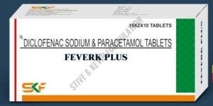 Feverk Plus Diclofenac Sodium and Paracetamol Tablets