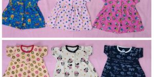 Navy Zone Newborn Baby Half Sleeves Frock