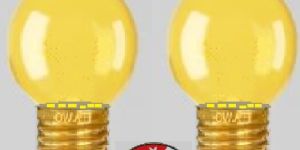 owatt led e27 yellow transparent glass bulb
