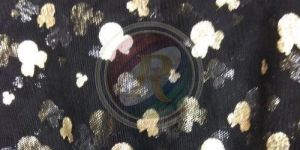 Golden Print Mesh Fabric