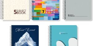 Spiral Subject Notebook : 5 Subject , 6 Subject or 7 Subject Notebook with Multiple Binding
