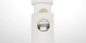 White Barrel Cylinder Cord Lock