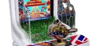Smiley Face 1 Pl Water Gun Shooting Game Machine