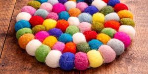 wool felt ball trivet