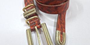 Mens Luxury Brown Leather Belt