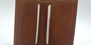 Mens Slim Brown Leather Card Holder