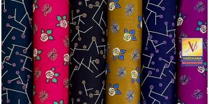 Ladies Rose Print Cotton Nighty Fabric