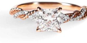 Princess Cut Lab Grown Diamond Engagement Ring