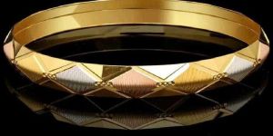 Tri Color Yellow Gold Kada for Men