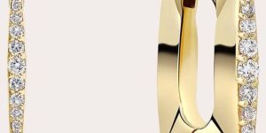 Yellow Gold Hinged Hoop Earrings