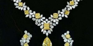 Yellow Sapphire Necklace Set
