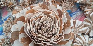 Rose Shape Sola Wood Flower