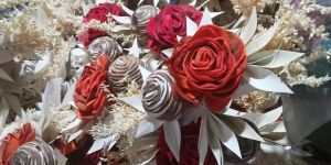 sustainable decorative sola wood flower